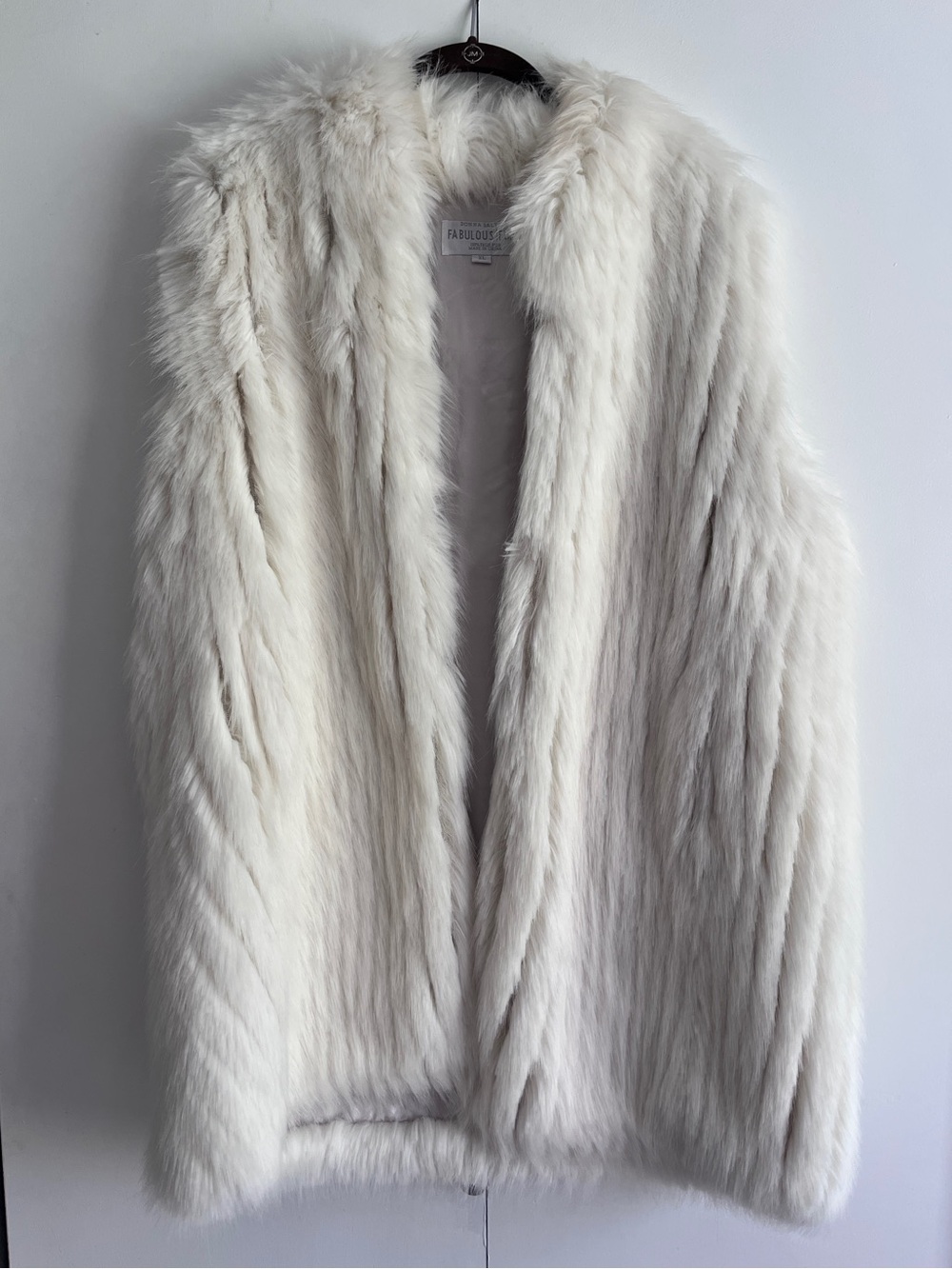 Fabulous Furs Ivory Faux Fur Vest